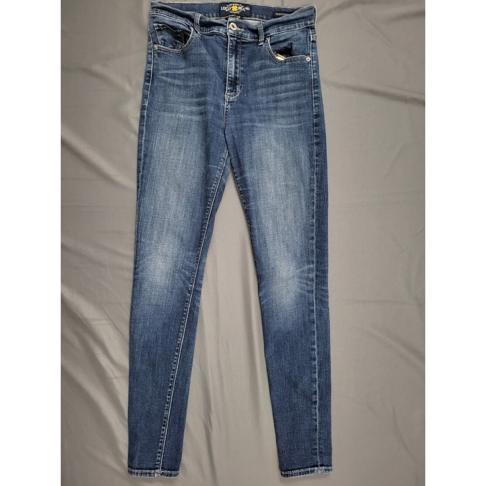 Lucky Brand Bridgette Skinny Jeans Womens 8/29 Dark Wash High Rise Denim Indigo